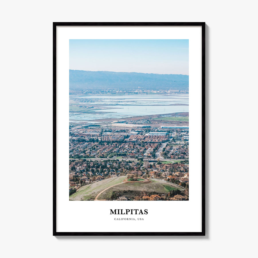 Milpitas Classic Poster, framed poster mockup