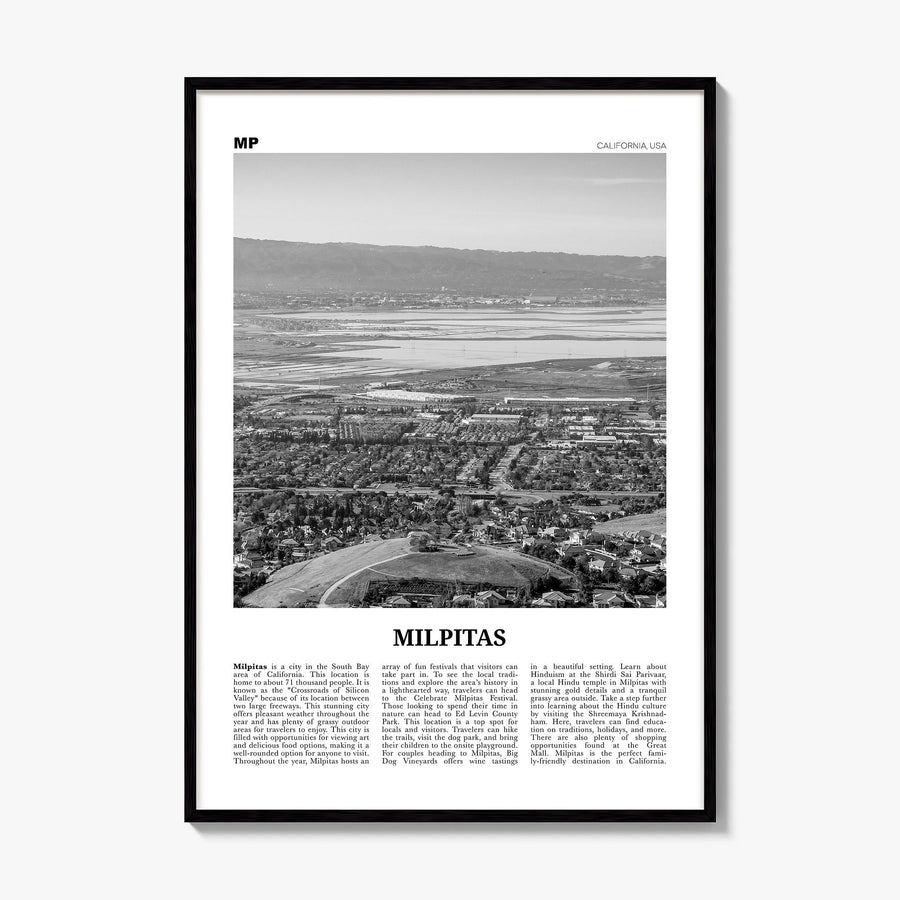 Milpitas Newspaper Poster, framed poster mockup