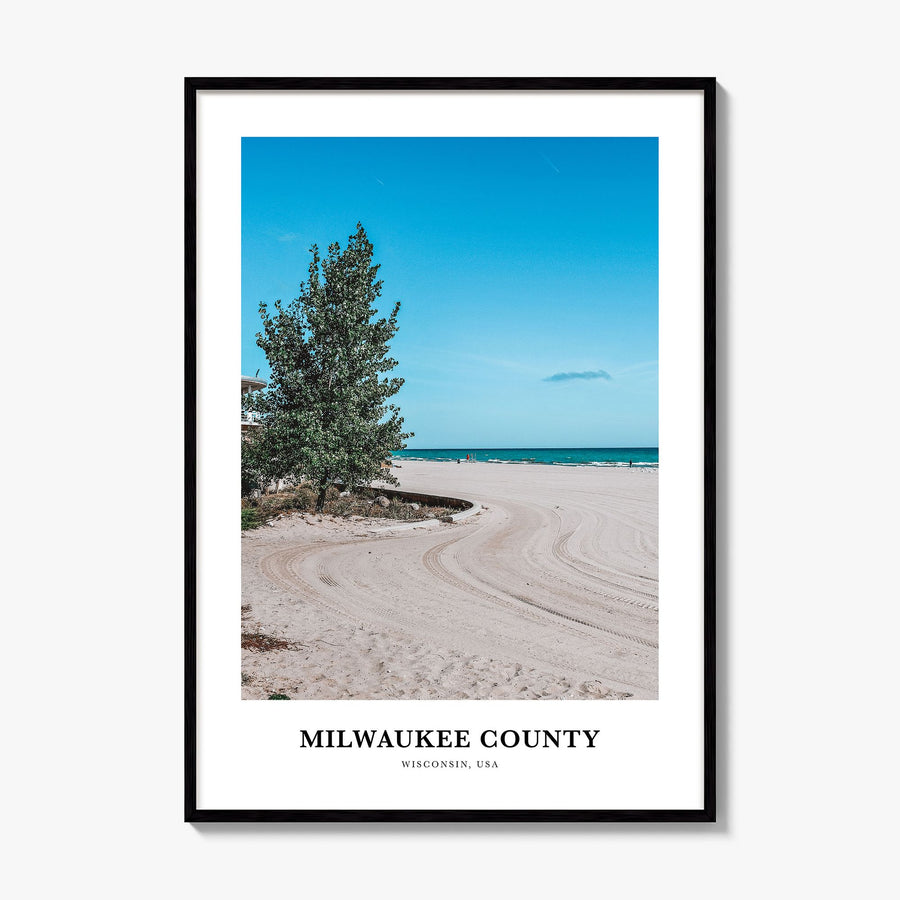 Milwaukee County Classic Poster, framed poster mockup