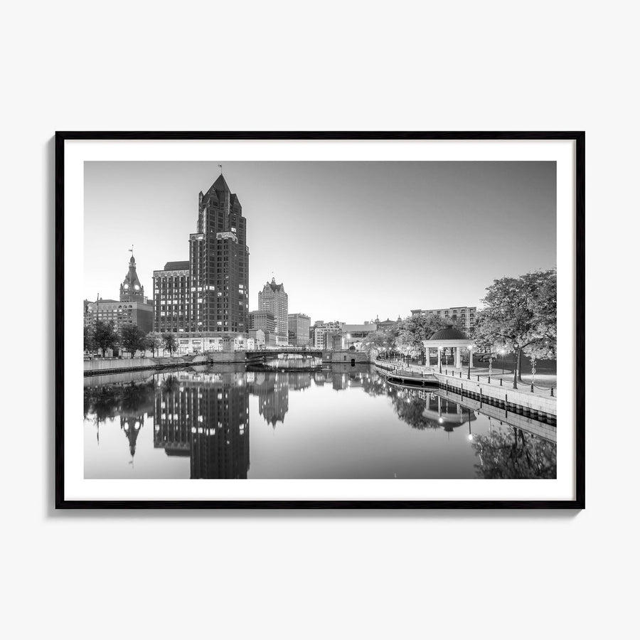 Milwaukee Photo Poster, framed poster mockup, white border