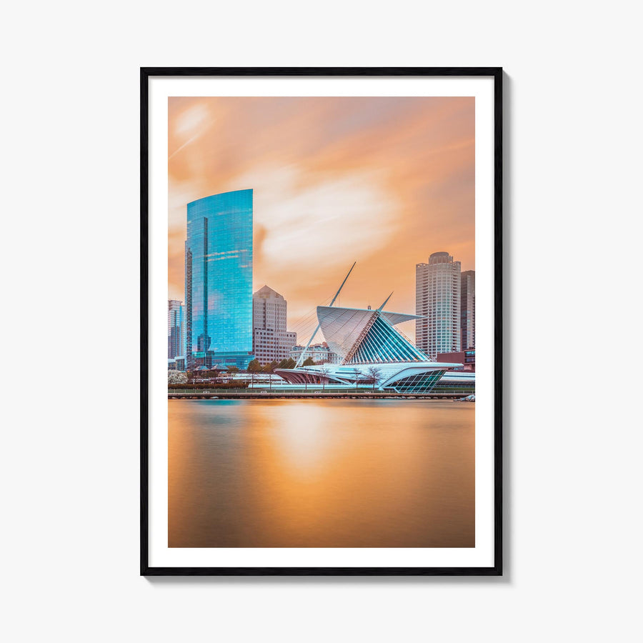 Milwaukee no. 1 colorful photo poster of Wisconsin, USA – vertical wall art, unframed print shown in interior mockup