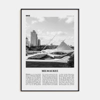 Milwaukee No 1 Poster None / 8x12 in Nbourhood Travel B&W Poster