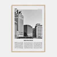 Milwaukee No 2 Poster Natural Wood / 8x12 in Nbourhood Travel B&W Poster