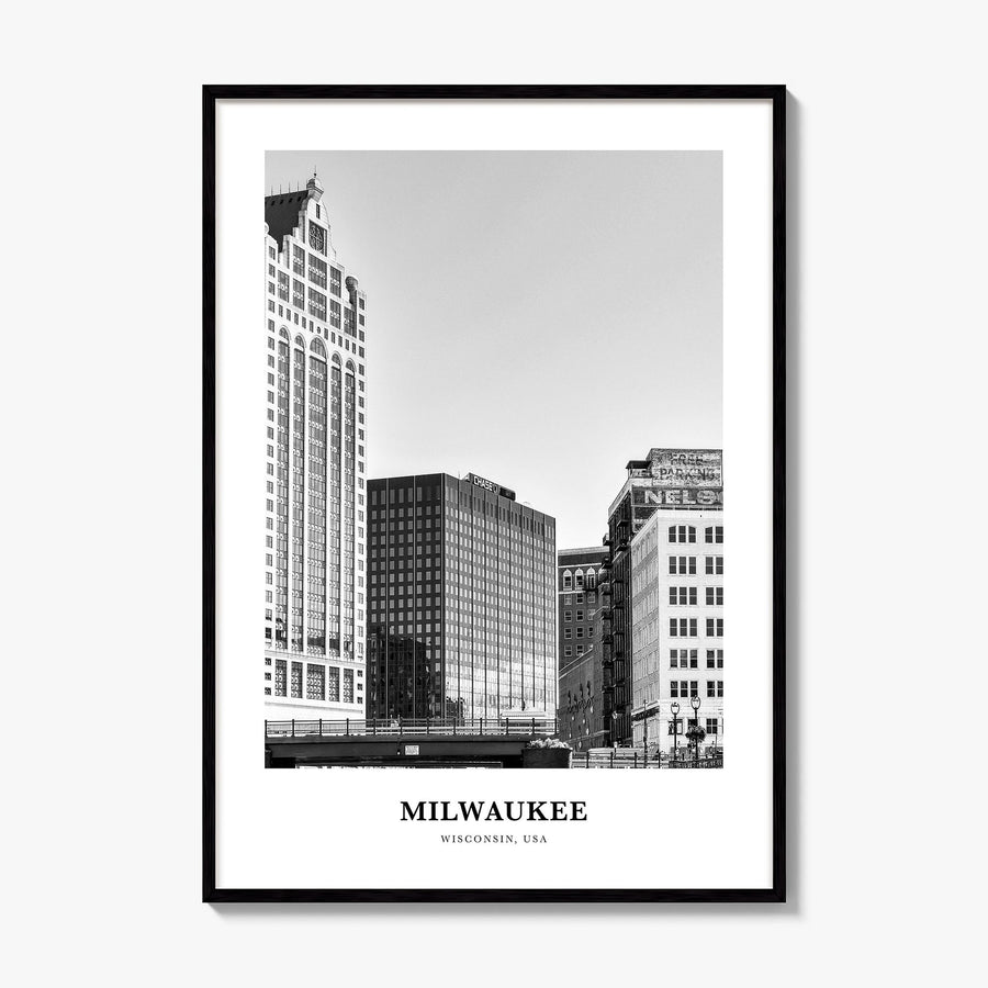 Milwaukee Classic No 1 Poster, framed poster mockup