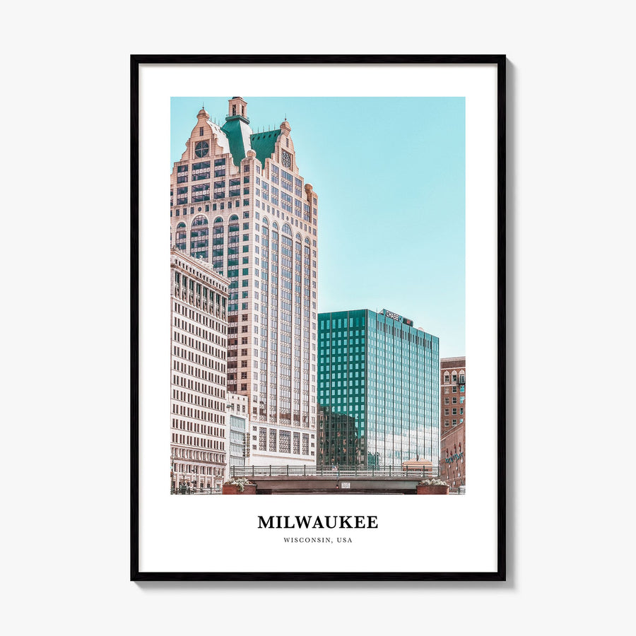 Milwaukee Classic Poster, framed poster mockup