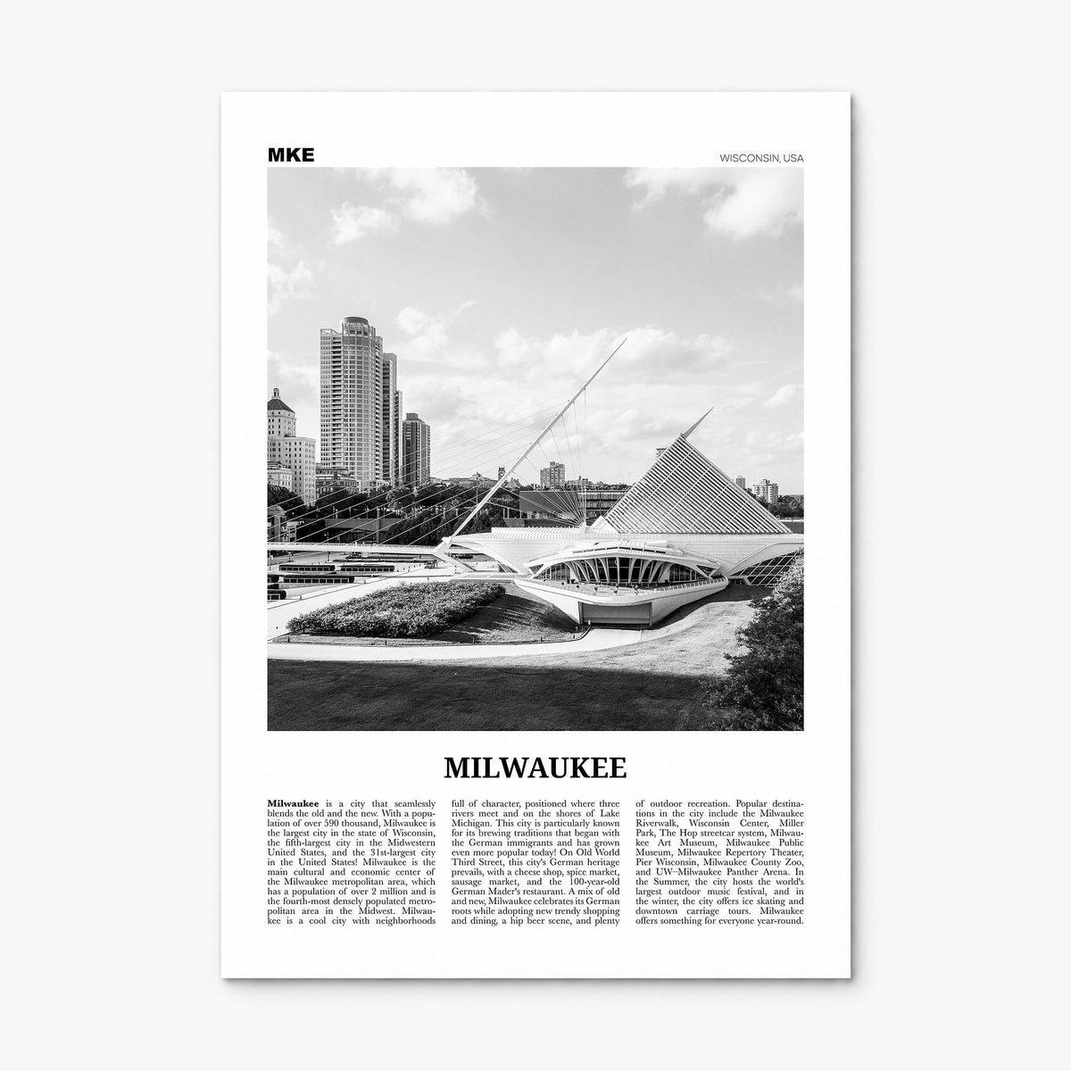 Milwaukee Newspaper No 1 Poster, print only (unframed)