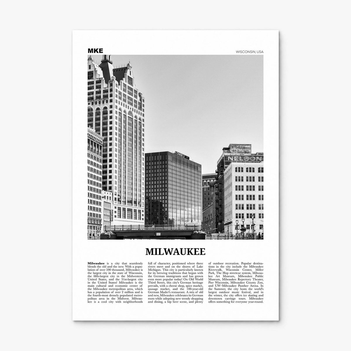 Milwaukee Newspaper No 2 Poster, print only (unframed)