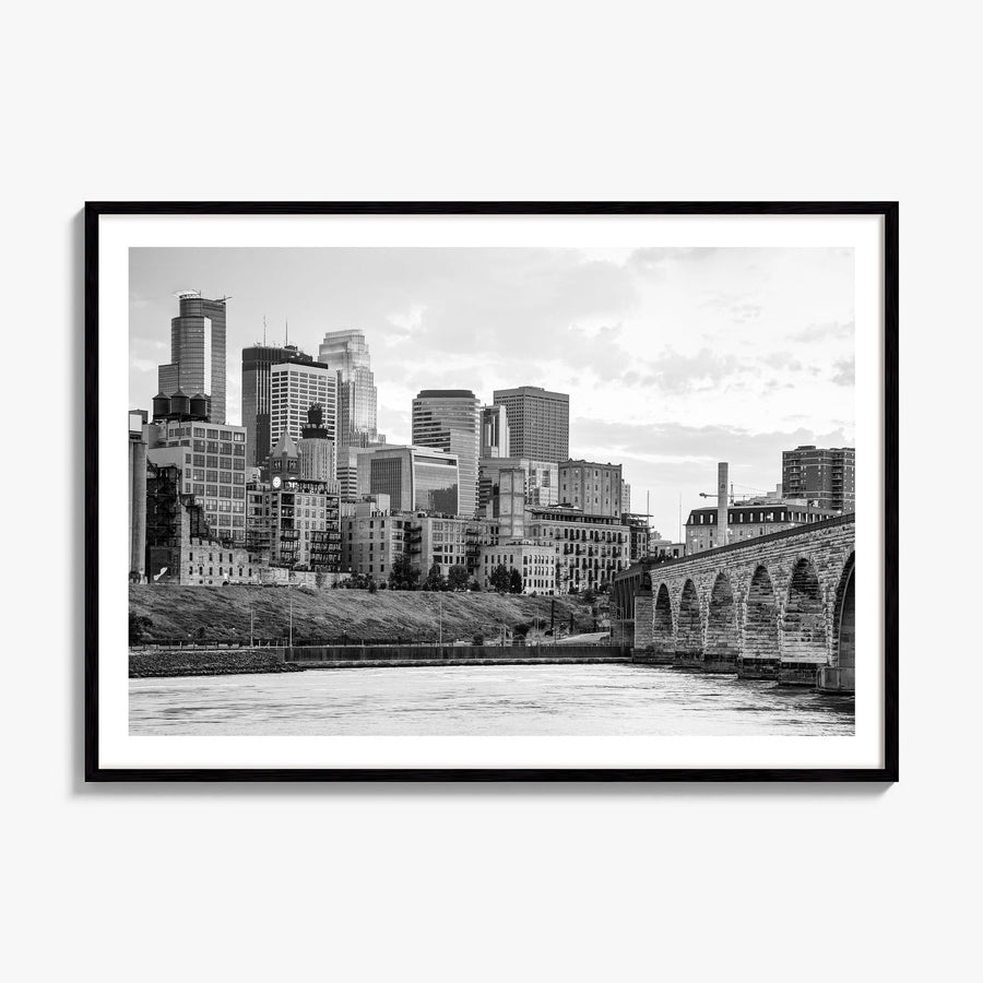 Minneapolis Photo Poster, framed poster mockup, white border