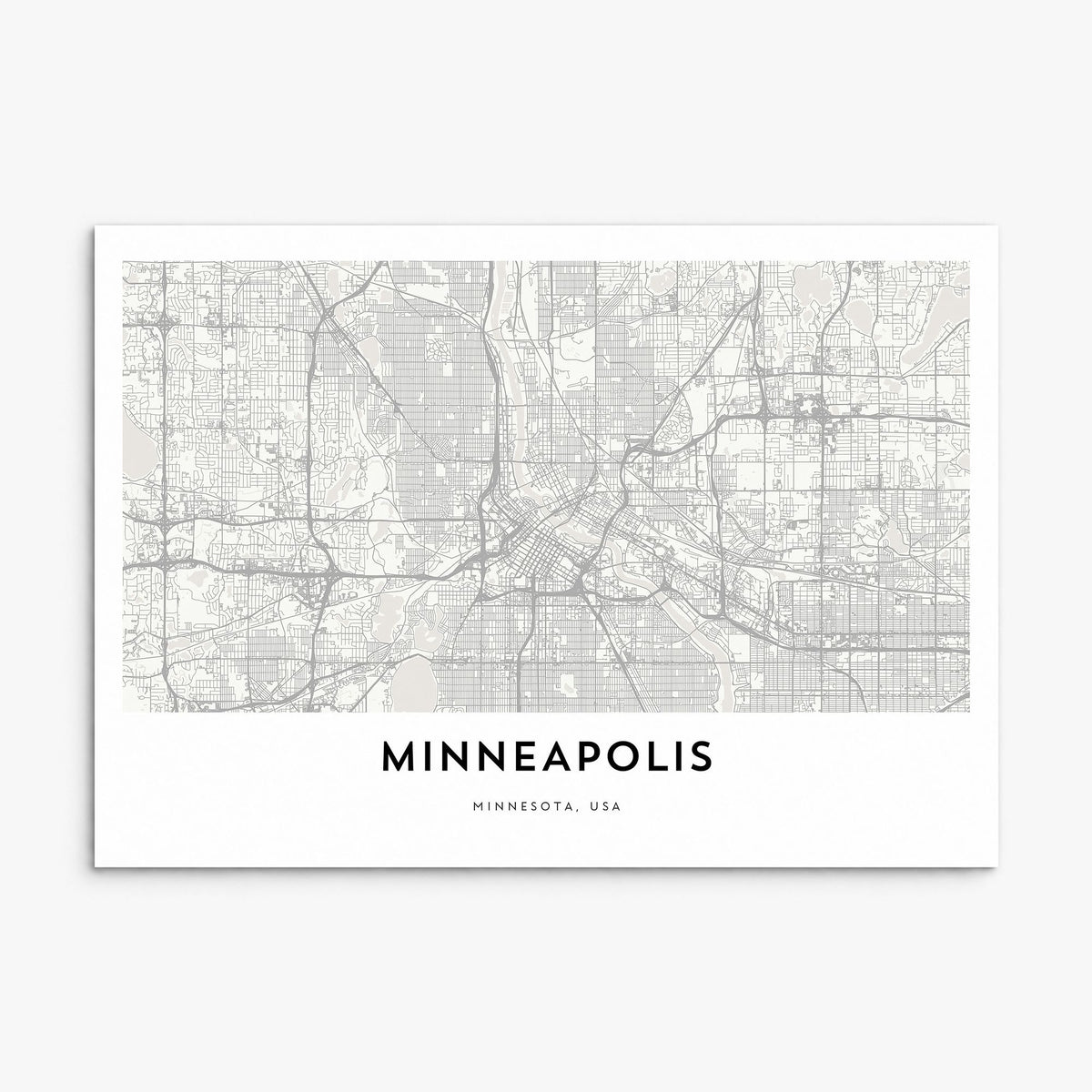 Minneapolis Map Poster, print only (unframed)