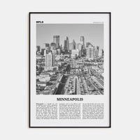 Minneapolis No 2 Poster None / 8x12 in Nbourhood Travel B&W Poster