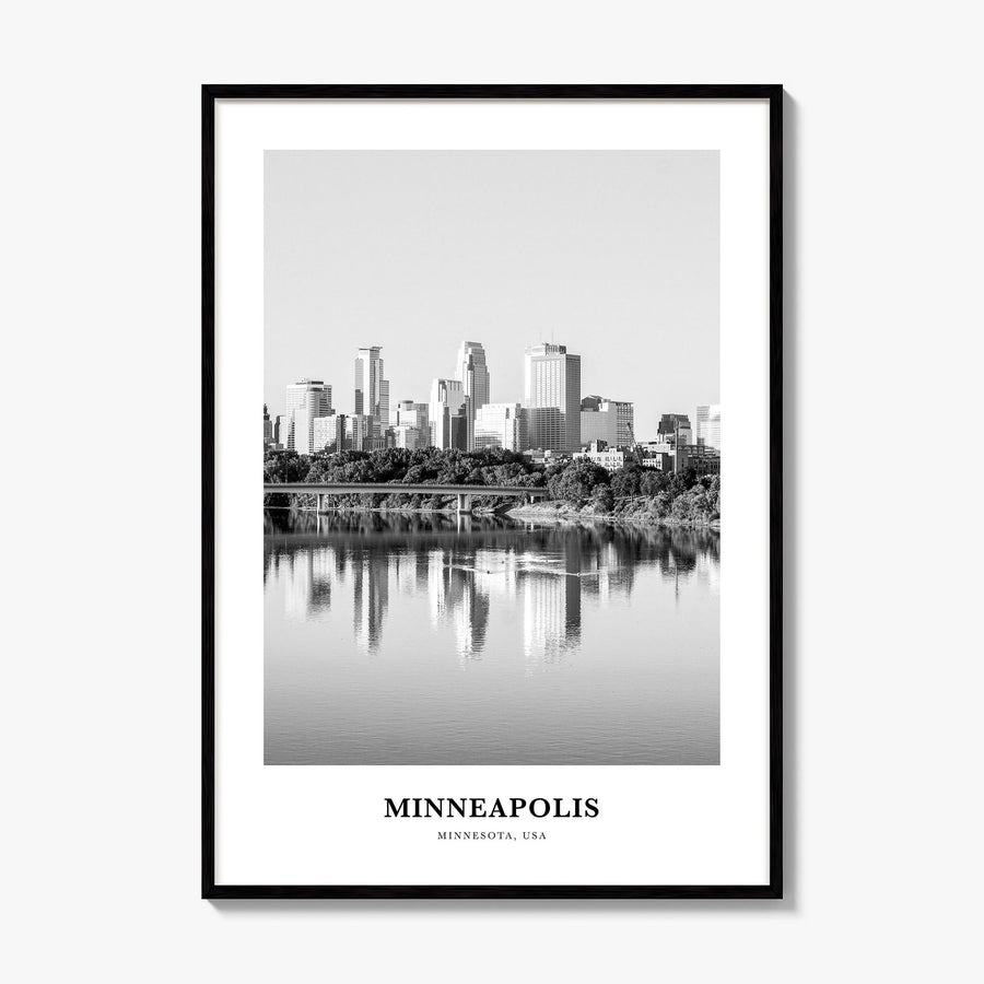 Minneapolis Classic No 2 Poster, framed poster mockup