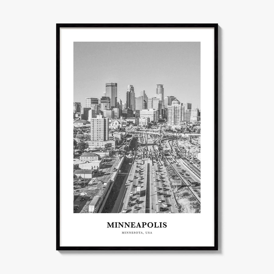 Minneapolis Classic No 3 Poster, framed poster mockup