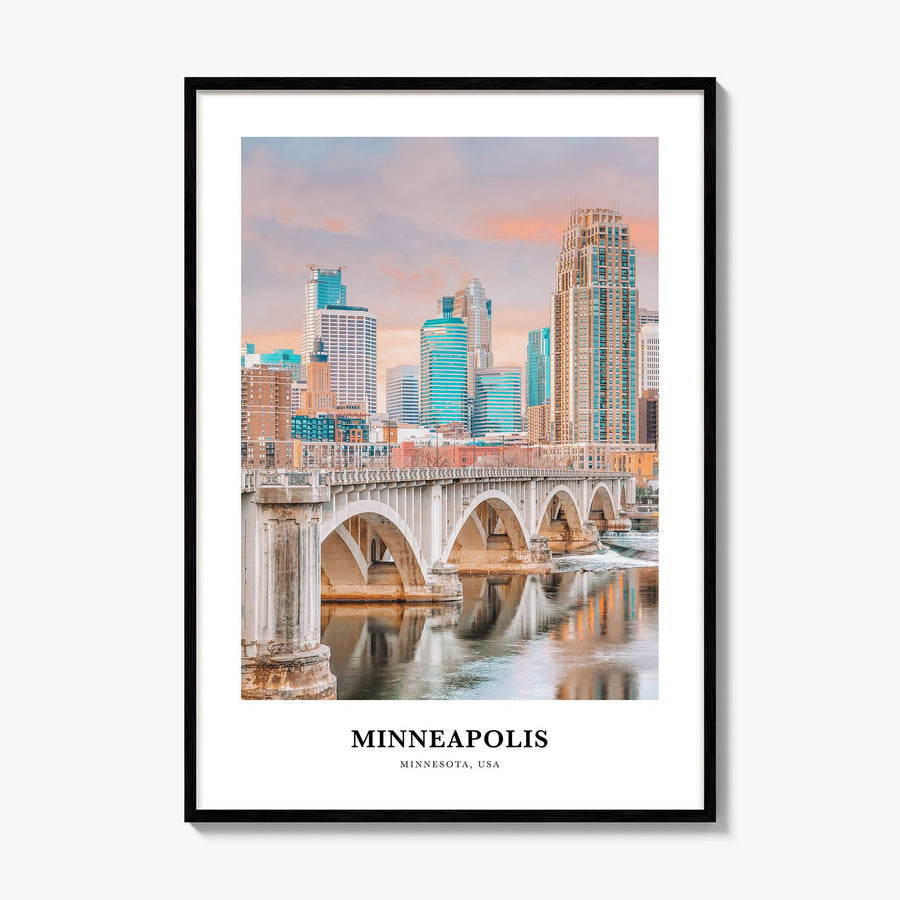 Minneapolis Classic No 2 Poster, framed poster mockup