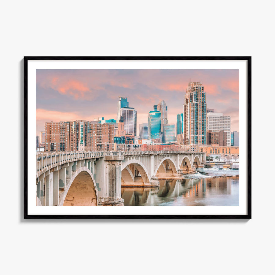 Minnesota Photo Poster, framed poster mockup, white border