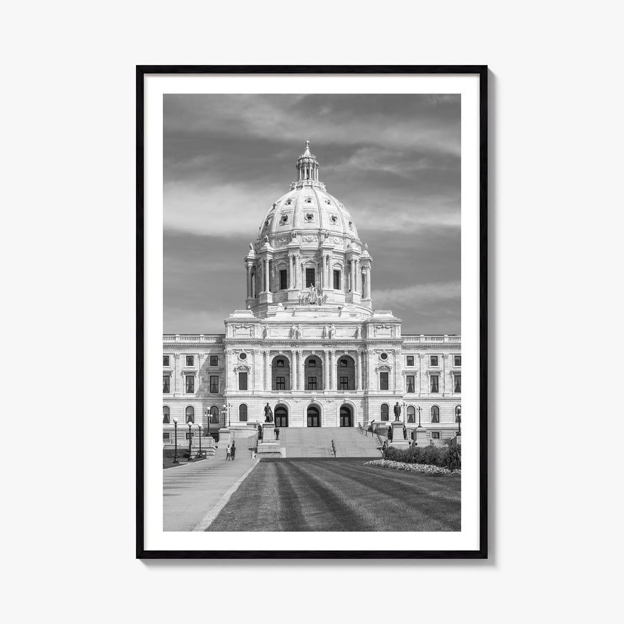 Minnesota no. 1 black & white photo poster of United States – vertical wall art, unframed print shown in interior mockup
