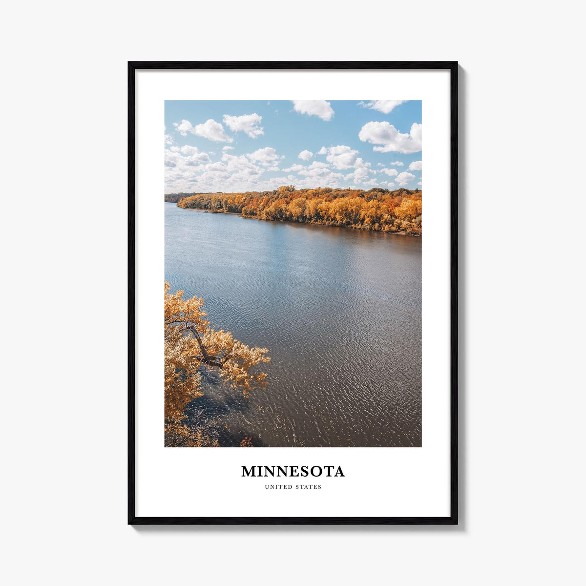 Minnesota no. 1 colorful classic poster of United States – vertical wall art, unframed print shown in interior mockup