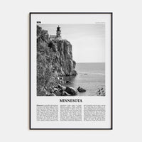 Minnesota No 1 Poster None / 8x12 in Nbourhood Travel B&W Poster