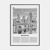 Minnesota No 2 Poster None / 8x12 in Nbourhood Travel B&W Poster