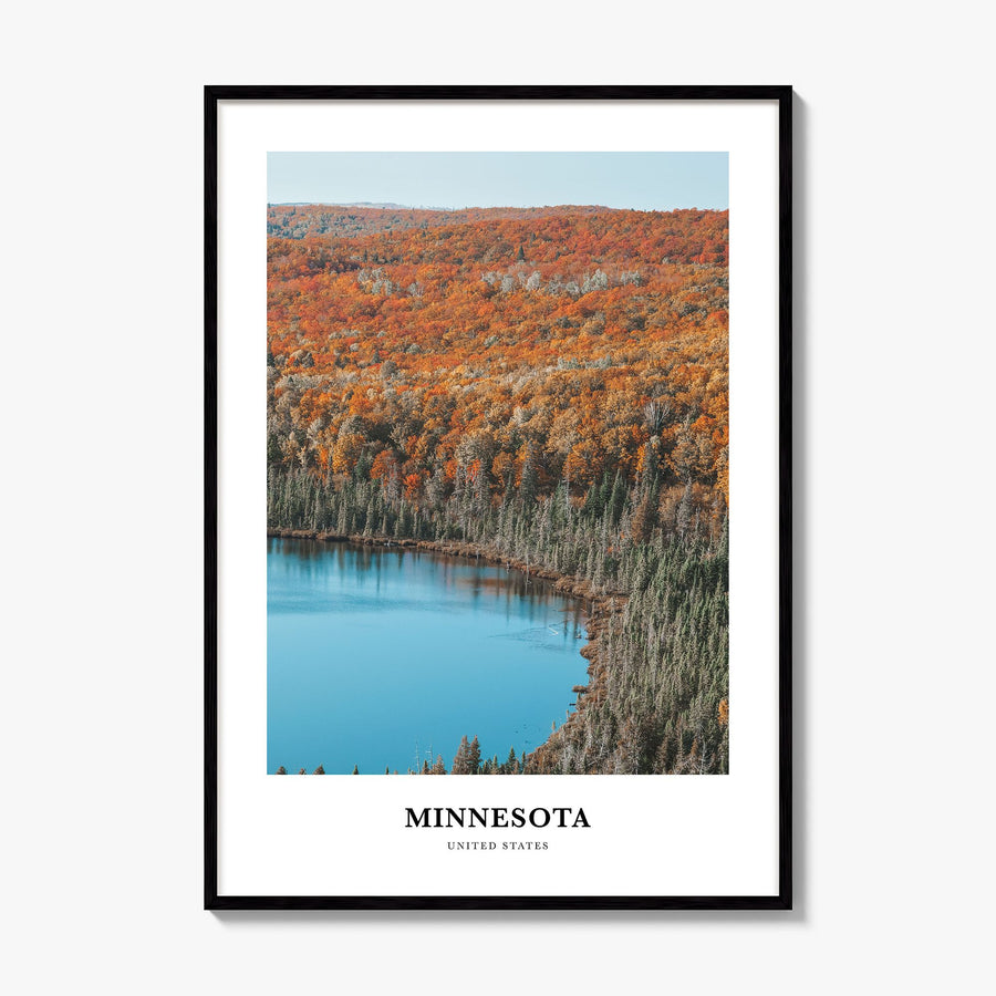 Minnesota Classic No 2 Poster, framed poster mockup