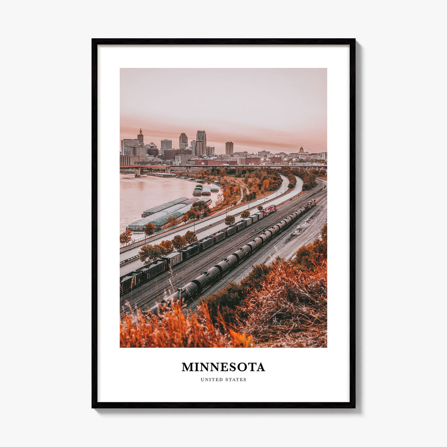 Minnesota Classic No 3 Poster, framed poster mockup