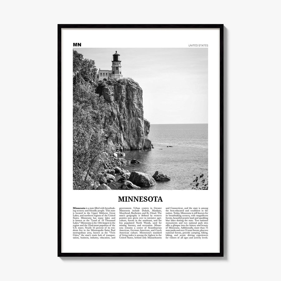 Minnesota Newspaper No 1 Poster, framed poster mockup