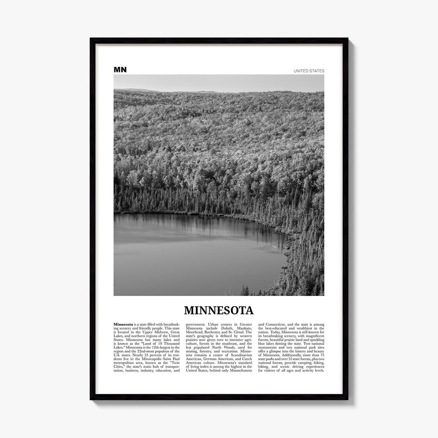 Minnesota Newspaper No 3 Poster, framed poster mockup