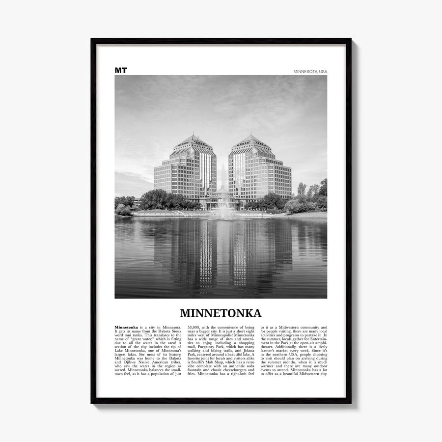 Minnetonka Newspaper Poster, framed poster mockup