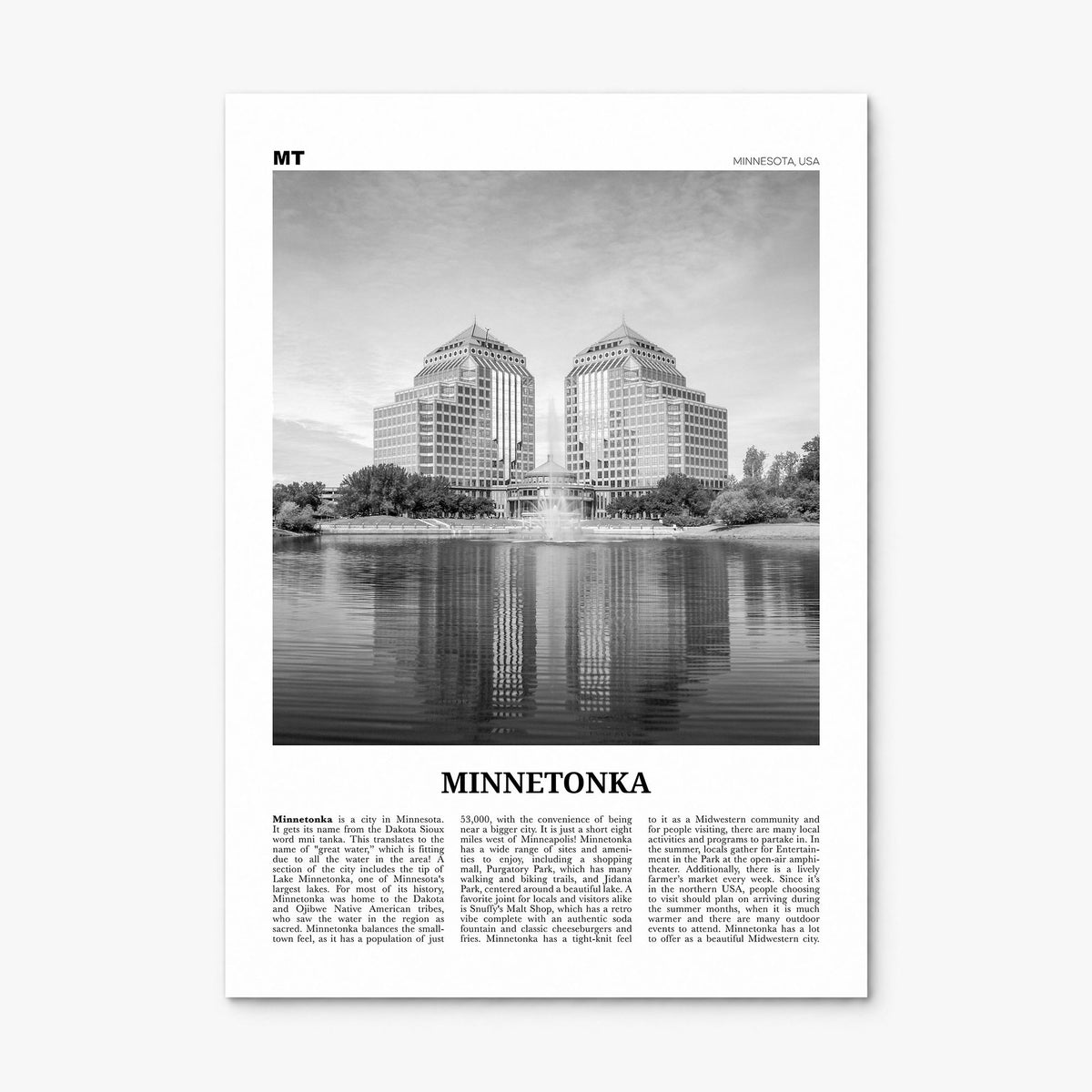 Minnetonka Newspaper Poster, print only (unframed)