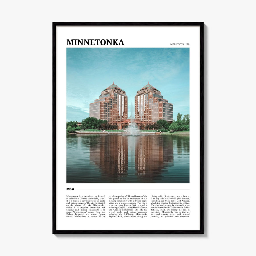 Minnetonka Travel Poster, framed poster mockup