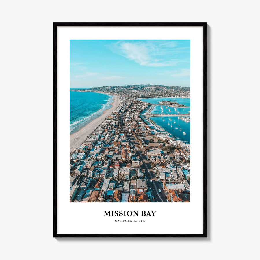 Mission Bay Classic Poster, framed poster mockup