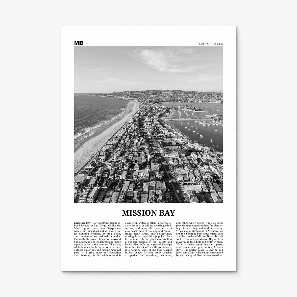 Mission Bay Newspaper Poster, print only (unframed)