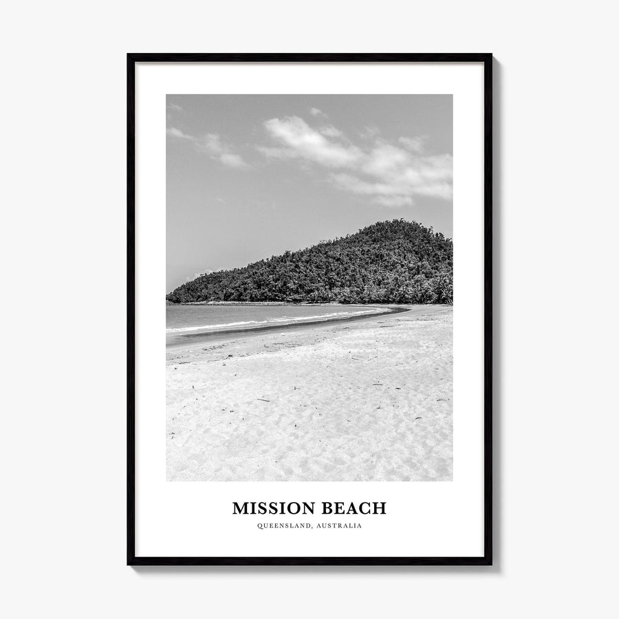 Mission Beach, Queensland Classic Poster, framed poster mockup