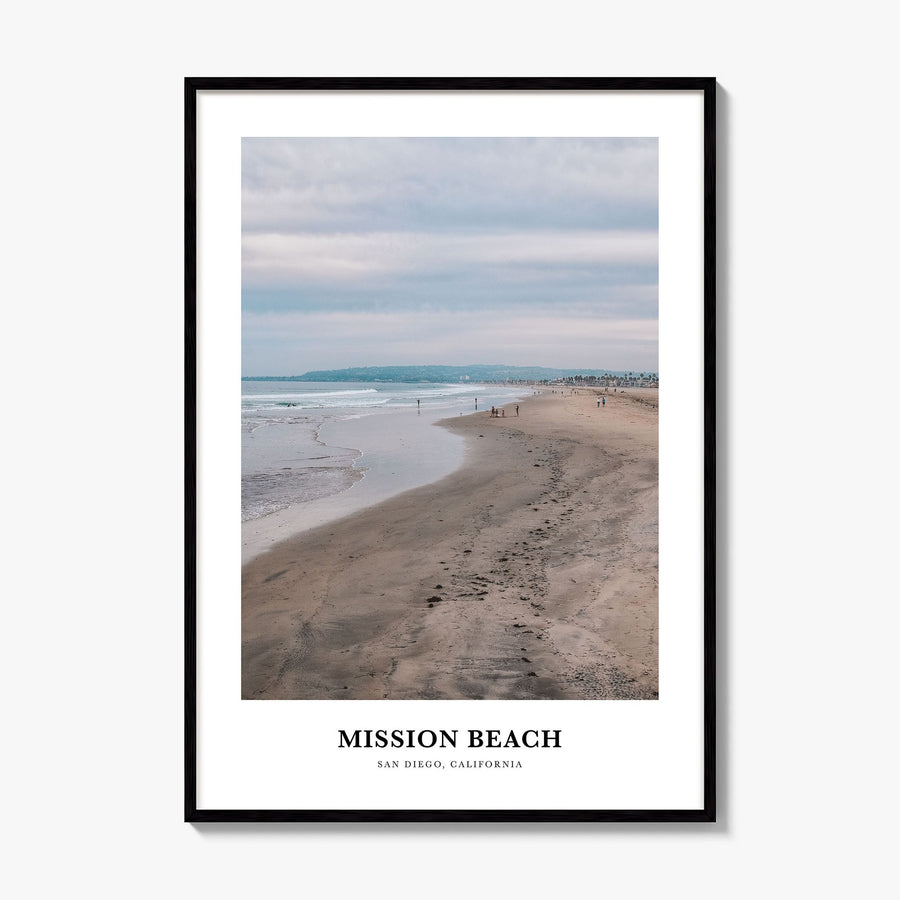 Mission Beach, San Diego Classic No 1 Poster, framed poster mockup