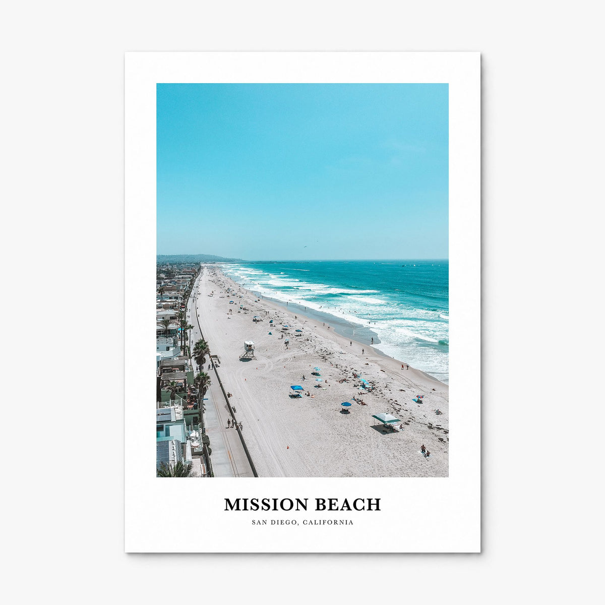 Mission Beach, San Diego Classic No 2 Poster, print only (unframed)