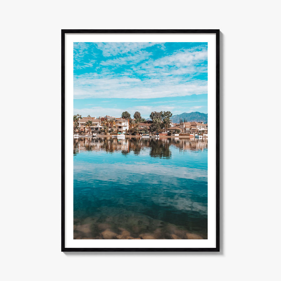 Mission Viejo colorful photo poster of California, USA – vertical wall art, unframed print shown in interior mockup