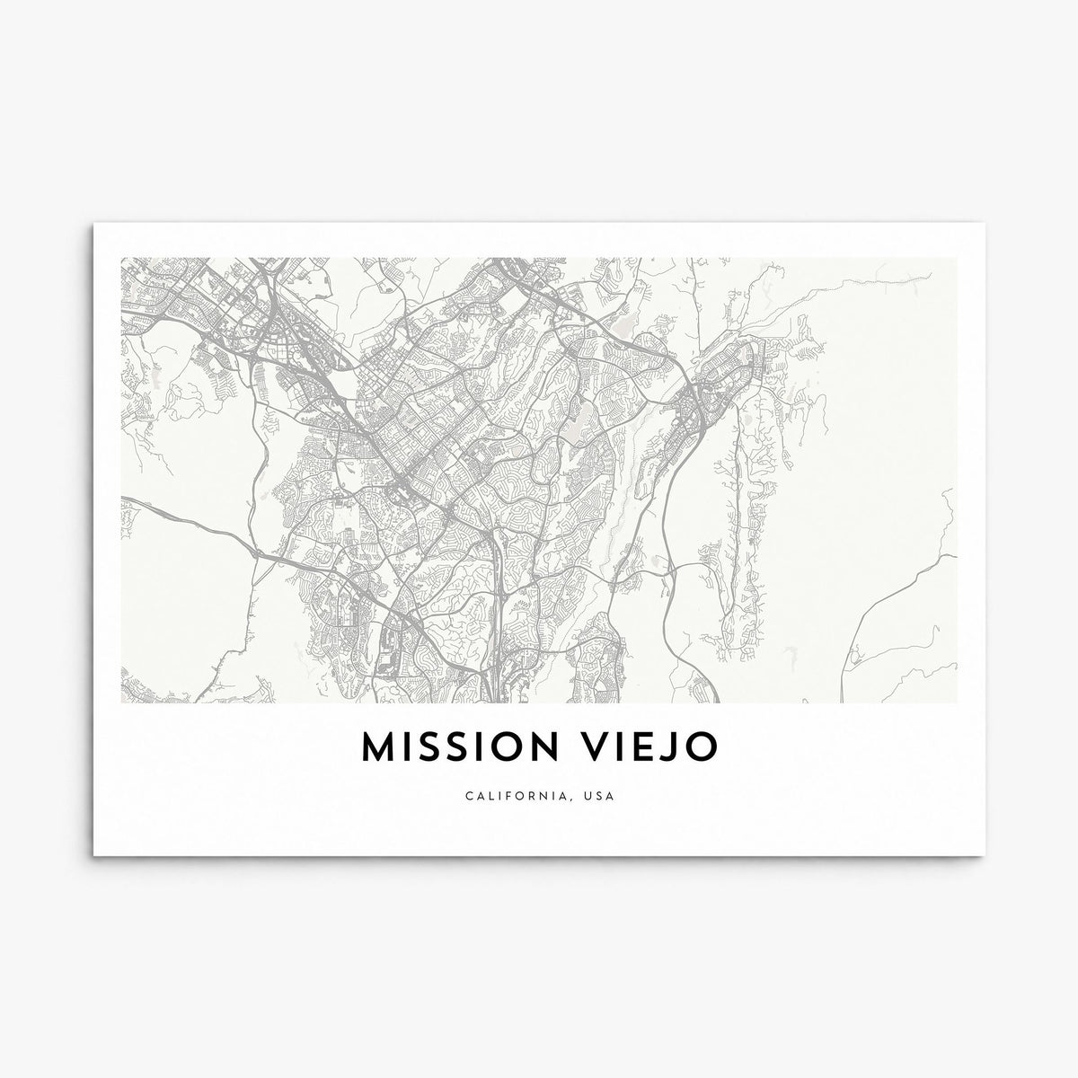 Mission Viejo Map Poster, print only (unframed)