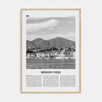 Mission Viejo Poster Natural Wood / 8x12 in Nbourhood Travel B&W Poster