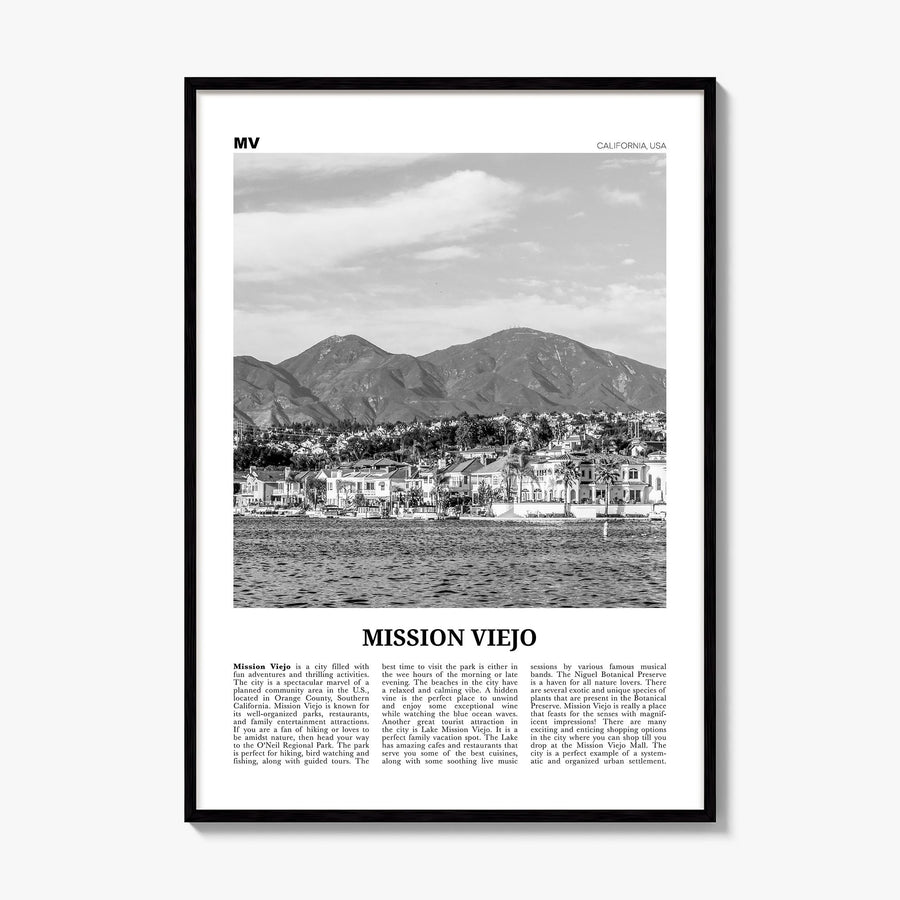 Mission Viejo Newspaper Poster, framed poster mockup