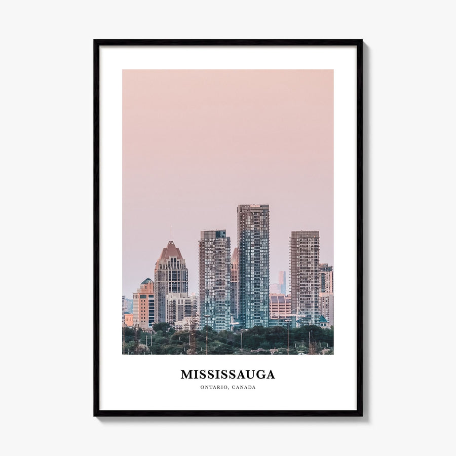Mississauga Classic Poster, framed poster mockup