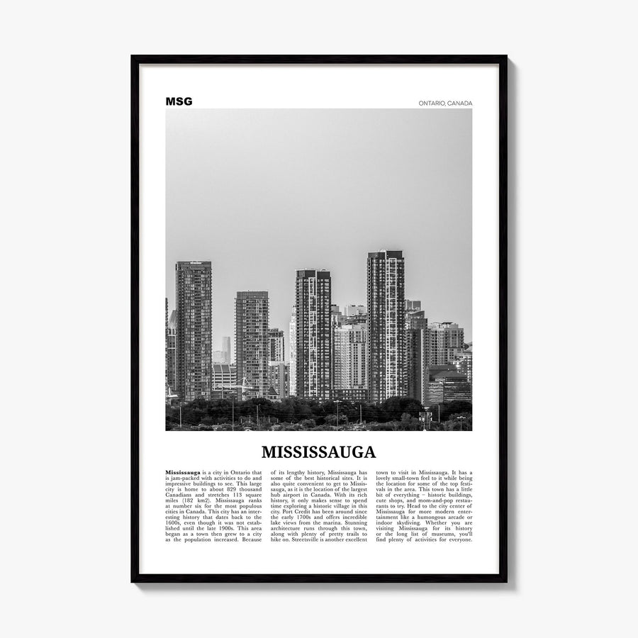 Mississauga Newspaper Poster, framed poster mockup