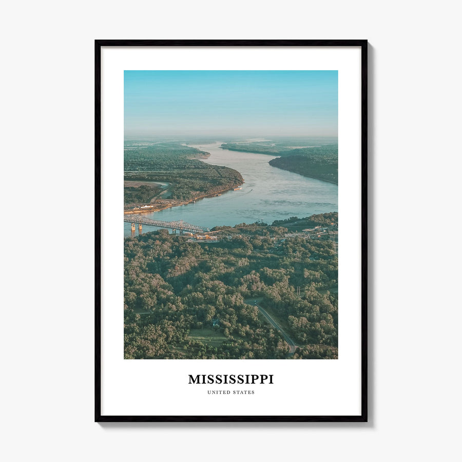 Mississippi Classic No 2 Poster, framed poster mockup