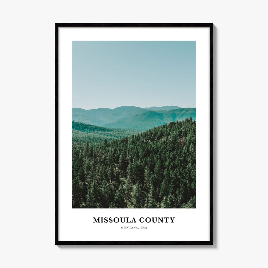 Missoula County Classic Poster, framed poster mockup