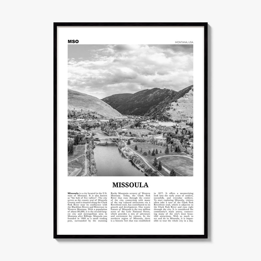 Missoula Newspaper Poster, framed poster mockup