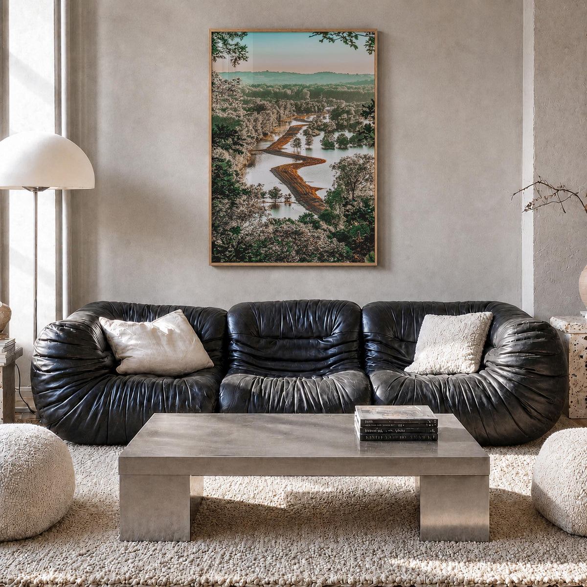 Missouri no. 3 colorful photo poster of United States – vertical wall art in natural wood frame, hanging on wall