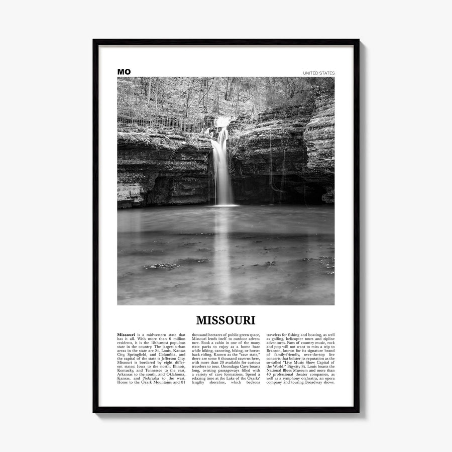 Missouri Newspaper No 2 Poster, framed poster mockup