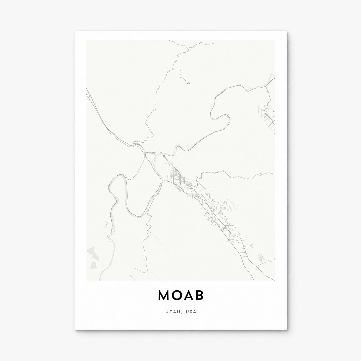 Moab Map Poster, print only (unframed)