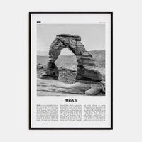 Moab Poster Black Wood / 8x12 in Nbourhood Travel B&W Poster