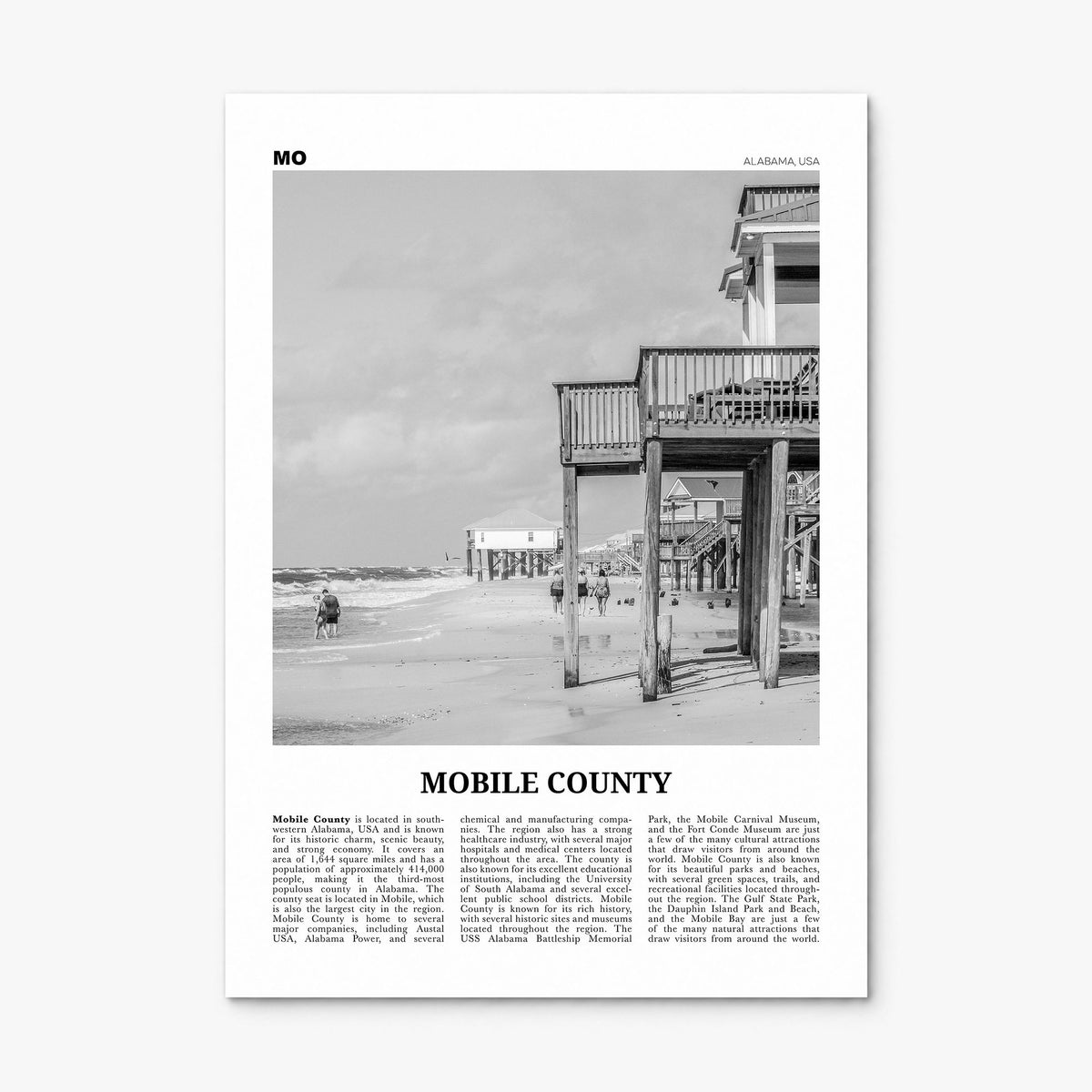 Mobile County Newspaper Poster, print only (unframed)