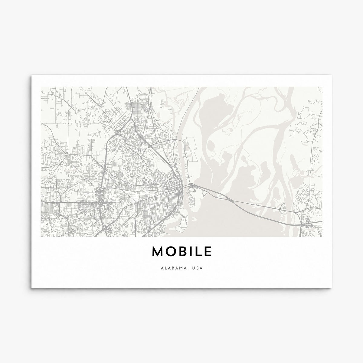 Mobile Map Poster, print only (unframed)