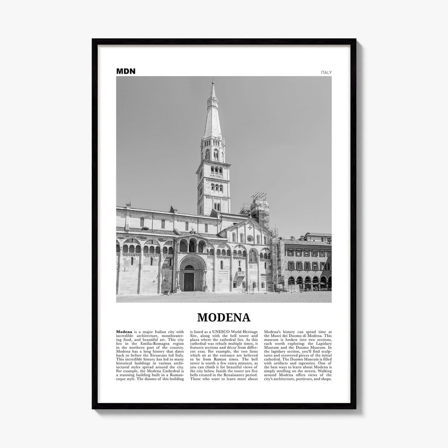 Modena Newspaper Poster, framed poster mockup